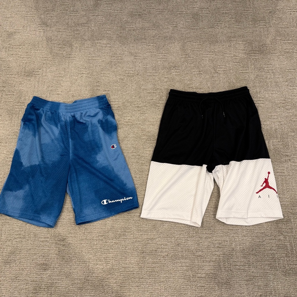 Champion and Jordan Shorts big boys XL